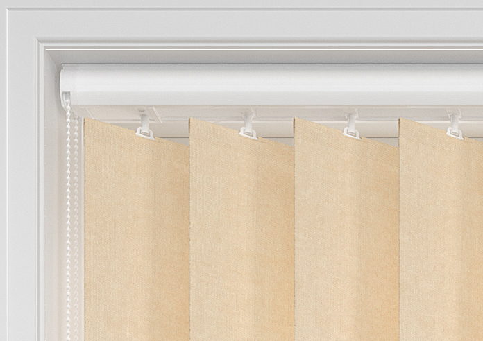 Flori Faux Suede (Blackout), Cream - Vertical Blind - Image 10